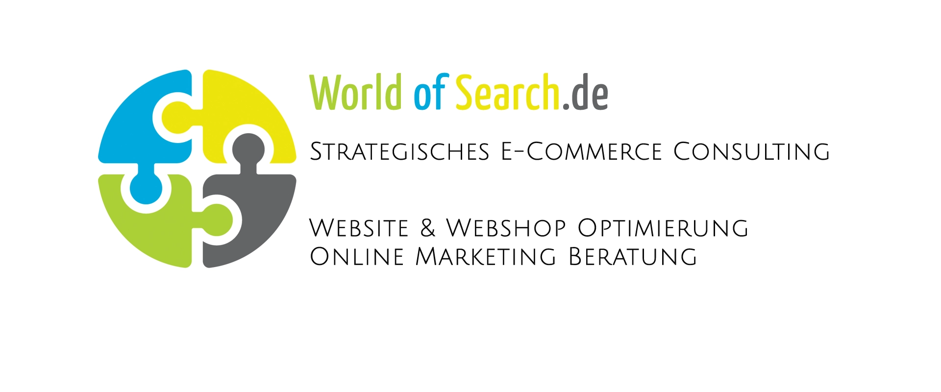 Logo von World of Search mit dem Titel Strategisches E-Commerce Consulting